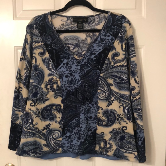 Lane Bryant Tops - Lane Bryant Venezia blue paisley top, size 18/20